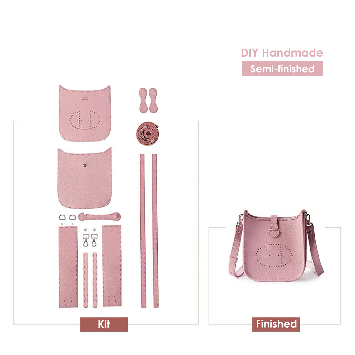 HANDSEWGIFT Eveline Bag Leather Mini Crossbody Bag DIY Kit