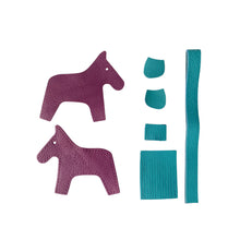 Load image into Gallery viewer, HANDSEWGIFT Horse Bag Charm Sheep Leather DIY Kit