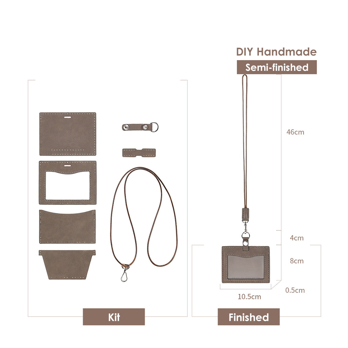 Real Leather ID Badge Holder DIY Kit