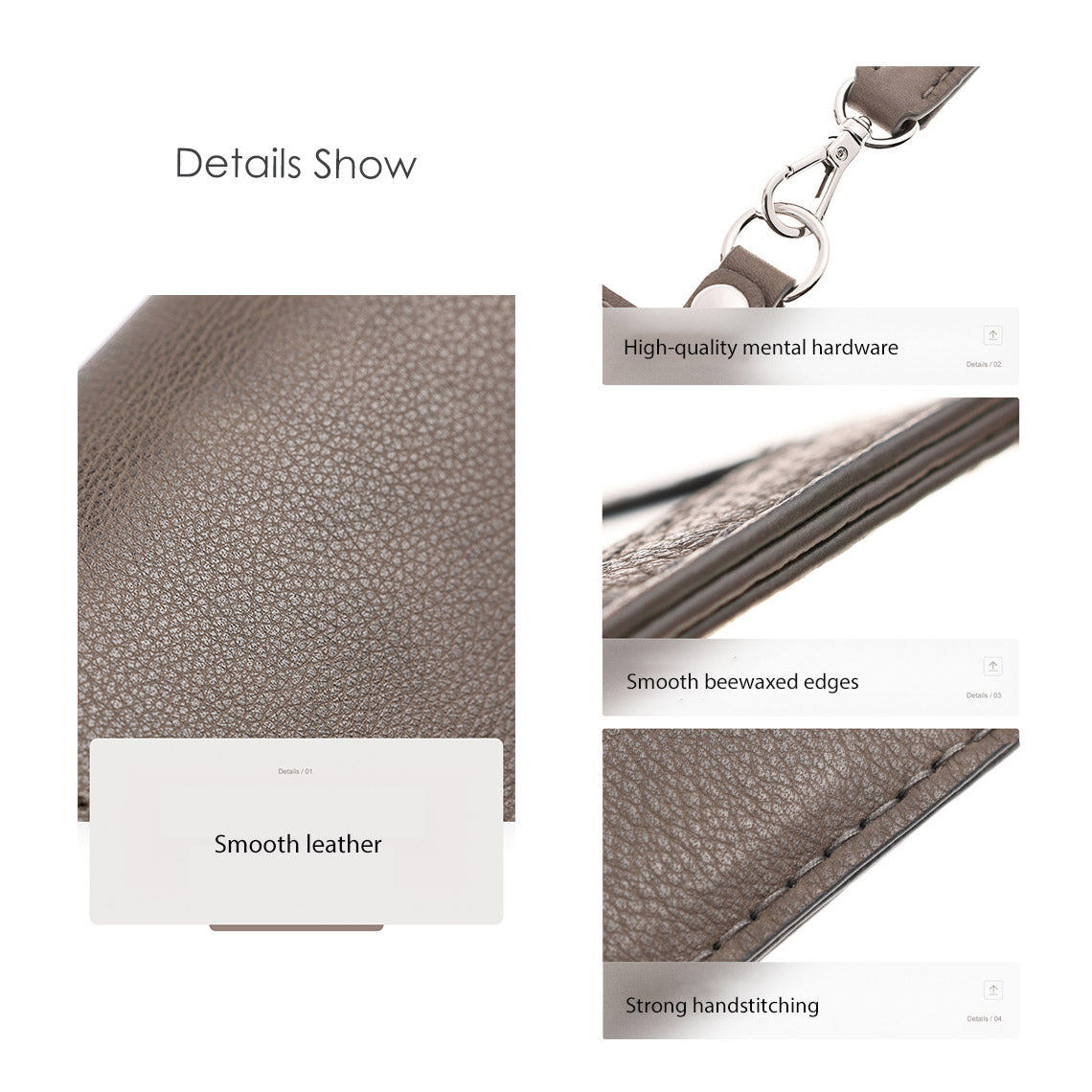 HANDSEWGIFT Top Grain Leather ID Badge Holder DIY Kit