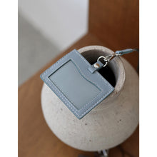 Load image into Gallery viewer, Blue Leather ID Card Holder with Lanyard - POPSEWING™ DIY Kits