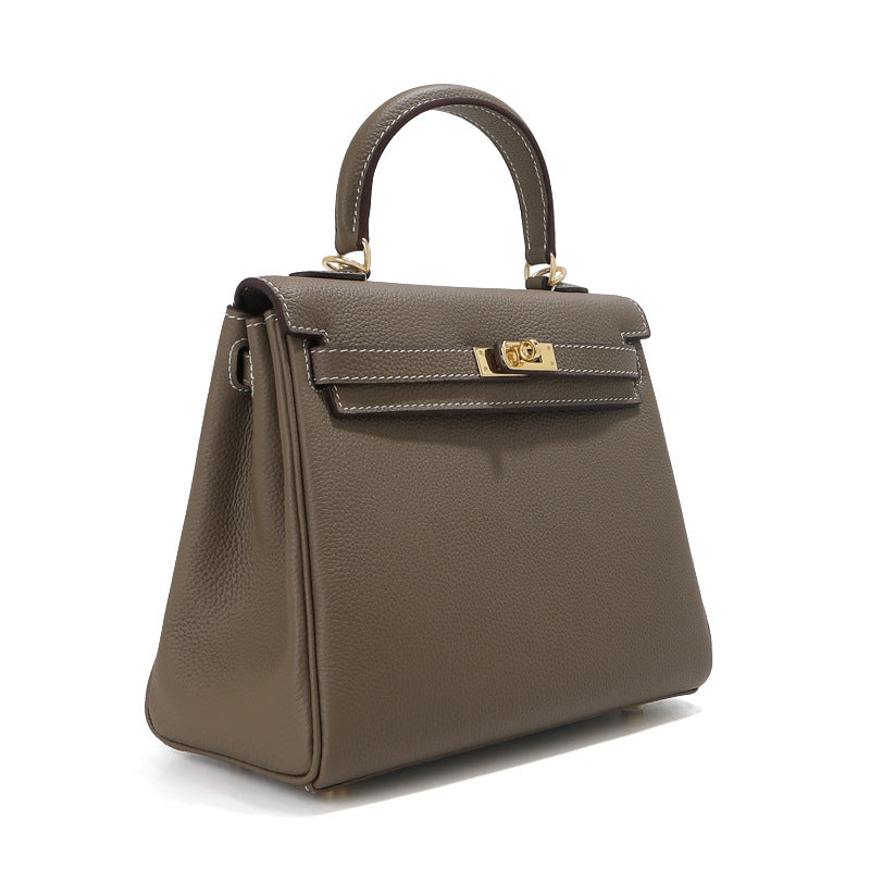 Designer Kelly Handbags | Etoupe Leather Handbag for Women - POPSEWING™