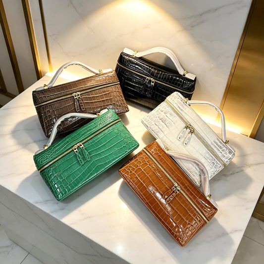 Inspired LP23 Extra Handbag | Crocodile Embossed Top Grain Leather