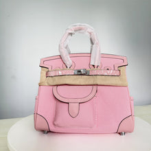 Load image into Gallery viewer, Inspired Berkin Bag Toile Canvas Swift Leather Handbags 25cm | Automatic 20% OFF at Checkout