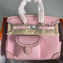 Load image into Gallery viewer, Inspired Berkin Bag Toile Canvas Swift Leather Handbags 25cm | Automatic 20% OFF at Checkout