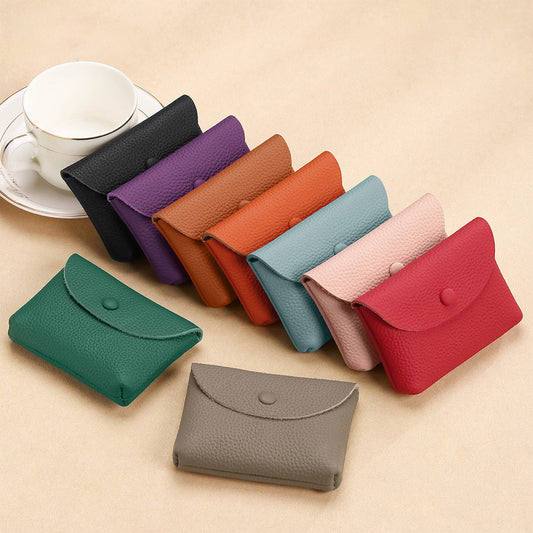 Top Grain Leather Simple Coin Wallet