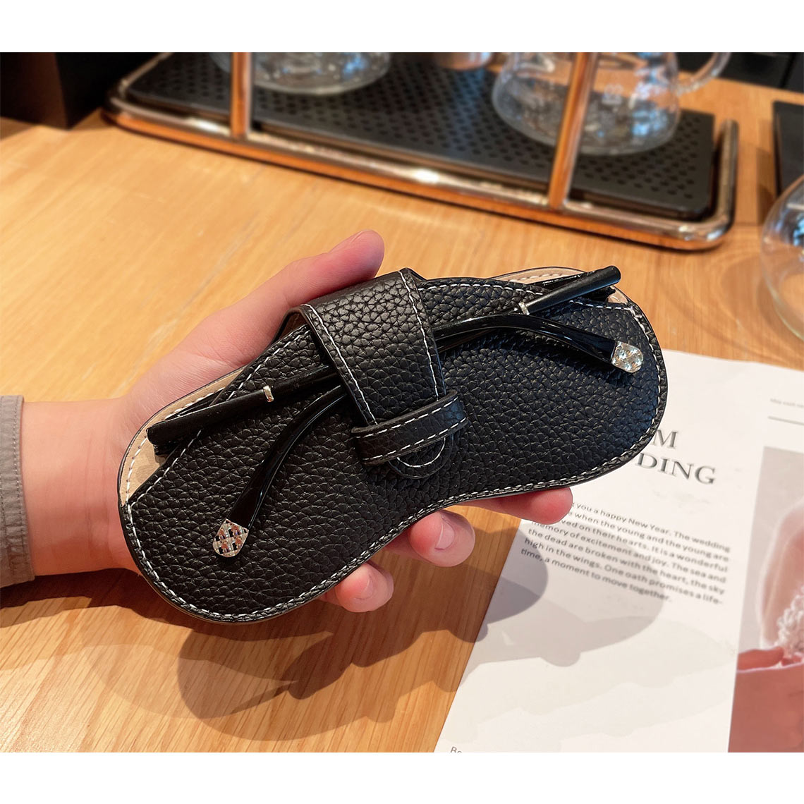 Top Grain Leather Simple Eyeglasses Holder