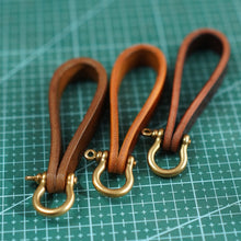 Load image into Gallery viewer, Vegetable Tanned Leather Keyring | Vintage Style Keychain for Women