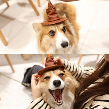 Load image into Gallery viewer, Small leather wizard hat | Cute leather accessories