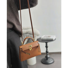 Load image into Gallery viewer, Top Grain Leather Inspired Mini Kelli 19 Handbag | Automatic 20% OFF at Checkout