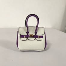 Load image into Gallery viewer, Inspired Mini Burkin Handbag Charm Vegan Leather Earphone Storage Bag