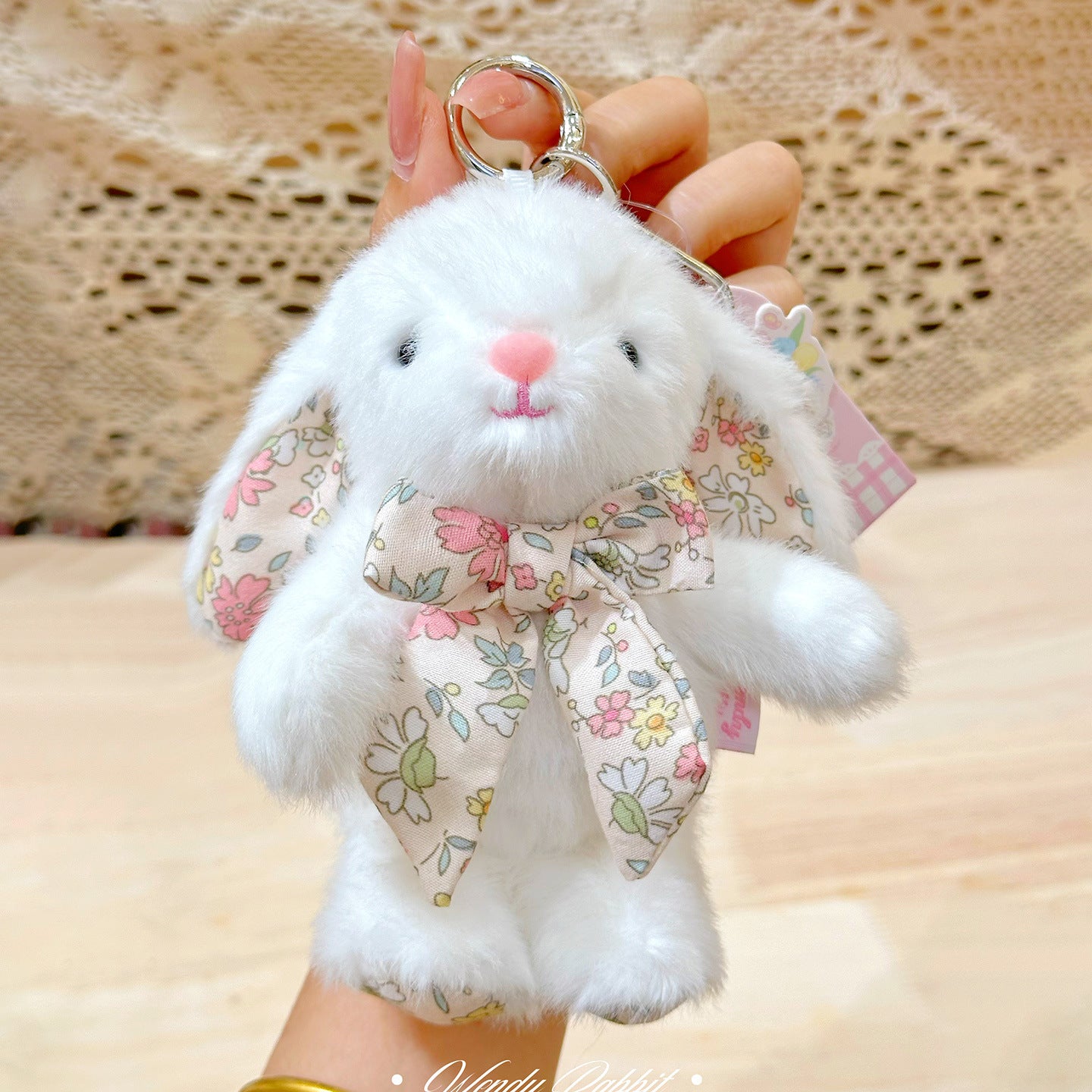 Bow Tie Baby Bunny Bag Charm - Easter Mystery Gift