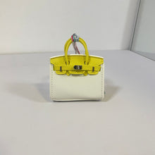 Load image into Gallery viewer, Inspired Mini Burkin Bag Charm Macaron Bi Colors Vegan Leather Holder for AirPods