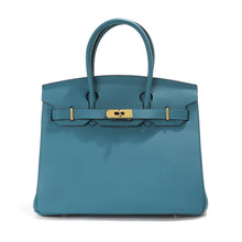 Load image into Gallery viewer, Top Grain Leather Inspired Berkin Handbag Golden Hardware | Automatic 20% OFF at Checkout