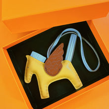 Load image into Gallery viewer, Rodeo Horse Charm Sheepskin Crocodile Pattern Bag Accessories Car Keychain Pendant