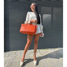 Load image into Gallery viewer, Top Grain Leather Inspired Berkin Handbag Golden Hardware | Automatic 20% OFF at Checkout