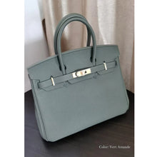 Load image into Gallery viewer, Top Grain Leather Inspired Berkin Handbag Golden Hardware | Automatic 20% OFF at Checkout