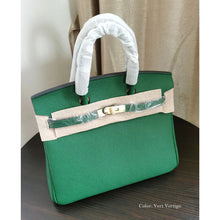 Load image into Gallery viewer, Top Grain Leather Inspired Berkin Handbag Golden Hardware | Automatic 20% OFF at Checkout