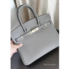 Load image into Gallery viewer, Top Grain Leather Inspired Berkin Handbag Golden Hardware | Automatic 20% OFF at Checkout