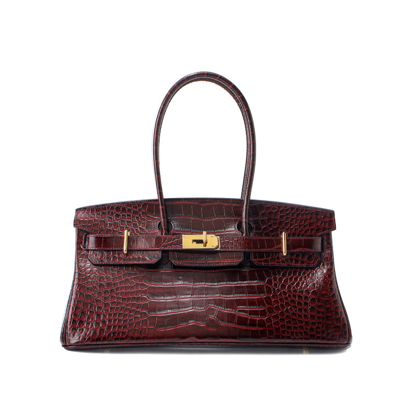 Top Grain Leather Inspired JPG Berkin Long Handle Shoulder Bag 40cm