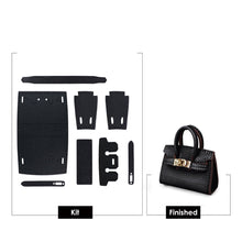 Load image into Gallery viewer, Black Leather Mini Birkin Charm DIY Patterns | Fun DIY Sewing Project for Beginners- POPSEWING®