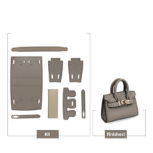 Load image into Gallery viewer, Taupe Leather Mini Birkin Charm DIY Patterns | Fun DIY Sewing Project for Beginners- POPSEWING®