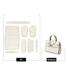Load image into Gallery viewer, White Leather Mini Birkin Charm DIY Patterns | Fun DIY Sewing Project for Beginners- POPSEWING®