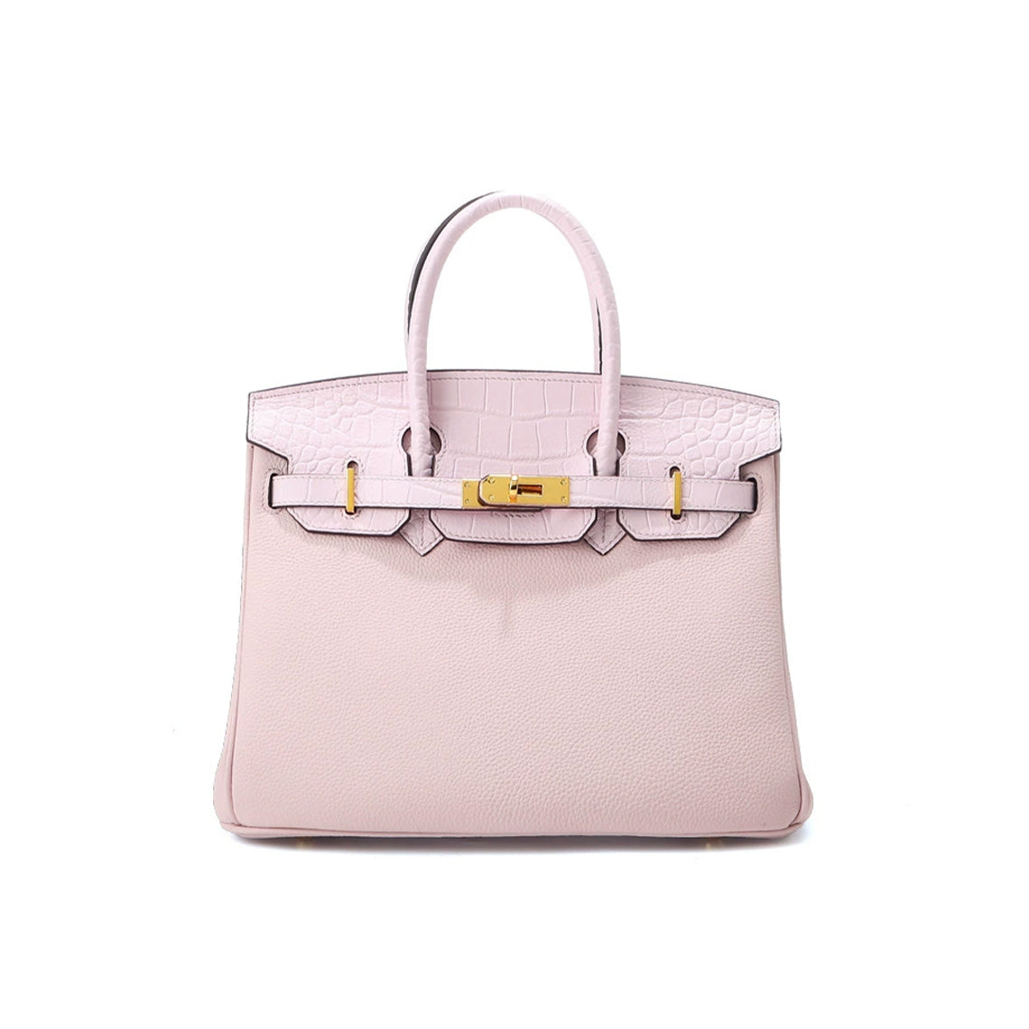 Pink leather bag | genuine leather tote handbag