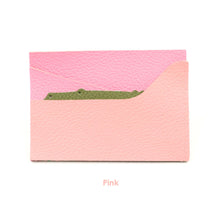 Load image into Gallery viewer, Pink leather card holder | Homemade DIY gift card holder | POPSEWING™