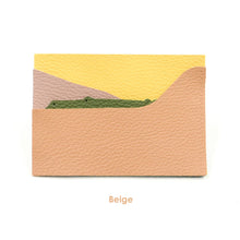 Load image into Gallery viewer, Beige leather card wallet | Simple DIY card holder | POPSEWING™