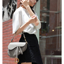 Load image into Gallery viewer, Grey Saddle Bag for Woman DIY Kit | Saddle Bag Dior | POPSEWING
