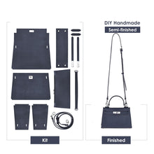 Load image into Gallery viewer, DIY Bag Kit | Inspired Blue Sellier Kelly Bag DIY Making Kit - POPSEWING™