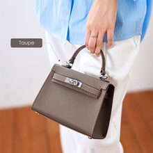 Load image into Gallery viewer, DIY Genuine Leather Bag Kit with Tutorial Video | Inspired Kelly Bag in Taupe - POPSEWING™