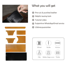 Load image into Gallery viewer, Simple Leather Wallet Kit with Sewing Kits | DIY Leathercrafts Make Your Own Wallet - POPSEWING™