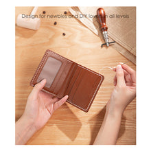 Load image into Gallery viewer, DIY Handmade Leather Wallet Kit Purse Credit Card Holder | Sew up Your Own Minimalist Wallet - POPSEWING™