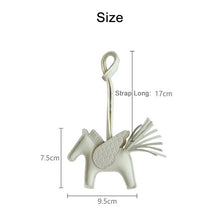 Load image into Gallery viewer, Rodeo Horse Charm Sheepskin Crocodile Pattern Bag Accessories Car Keychain Pendant