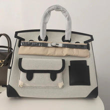Load image into Gallery viewer, Inspired Limited Edition Berkin Cargo 35cm Canvas Swift Leather Handbags