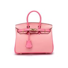 Load image into Gallery viewer, Top Grain Leather Inspired Berkin Bag Macaron Bi Color Handbag Woman | Automatic 20% OFF at Checkout