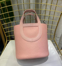 Load image into Gallery viewer, Soft Leather Pig Nose Bucket Bag Woman Tote Bag