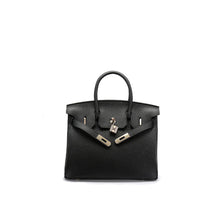 Load image into Gallery viewer, Black Leather Handbag | Designer Luxury Bag - POPSEWING™