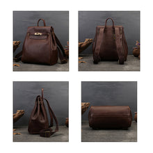 Load image into Gallery viewer, Pebbled Leather Backpack for Women Details