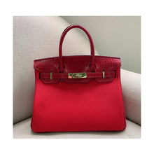 Load image into Gallery viewer, Classic Leather Handbag for Women | Red Leather Bag