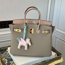 Load image into Gallery viewer, Taupe Leather Handbag Inspired Birkin Bag