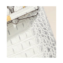 Load image into Gallery viewer, White Crocodile Embossed Leather Bag Handbag for Women - POPSEWING™