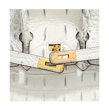 Load image into Gallery viewer, White Crocodile Embossed Leather Bag - POPSEWING™