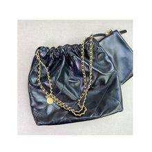 Load image into Gallery viewer, Quilted Leather Bag with Gold Chain - POPSEWING