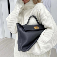 Load image into Gallery viewer, Designer Handbag 2424 | Black Leather Bag for Women - POPSEWING®