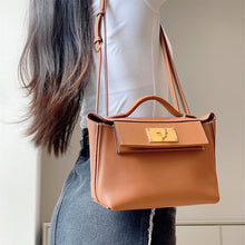 Load image into Gallery viewer, Inspired Mini 24/24 Bag Gold Evercolor and Swift Gold Hardware