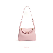 Load image into Gallery viewer, Pink Leather Handbag & Shoulder Bag | Pink Small Handbag for Women - POPSEWING™