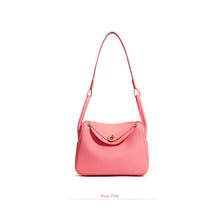 Load image into Gallery viewer, Rose Pink Leather Handbag | Inspired Leather Lindy Handbag in Rose Pink - POPSEWING™